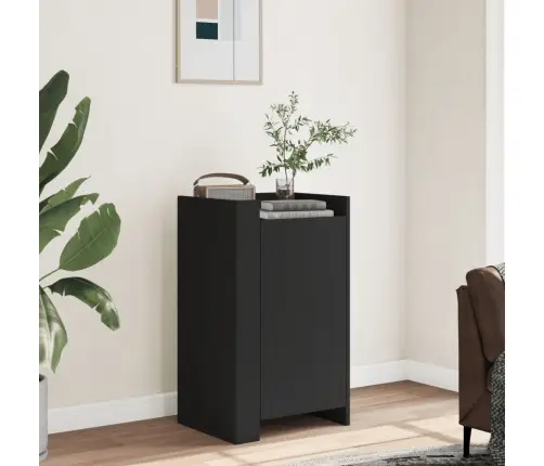 Šoninė Spintelė, Juodos Spalvos, 45X35X75cm Apdirbta Mediena