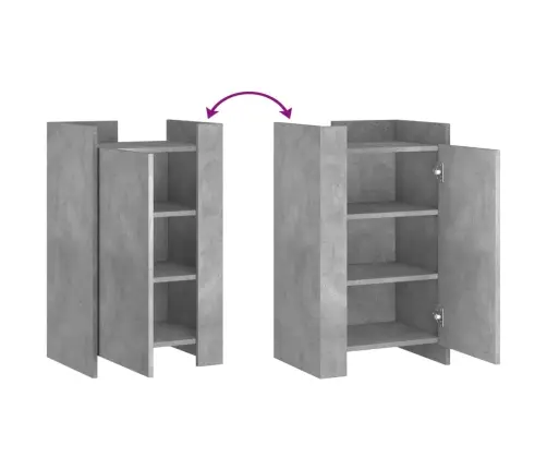 Puhvetkapp, Betoonhall, 45X35X75 cm Tehispuit