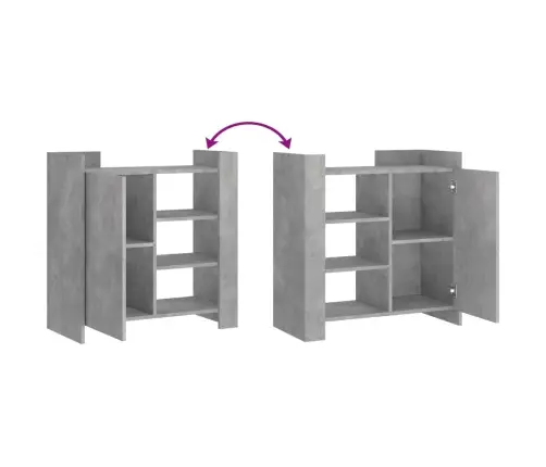 Šoninė Spintelė, Betono Pilka, 73,5X35X75cm Apdirbta Mediena