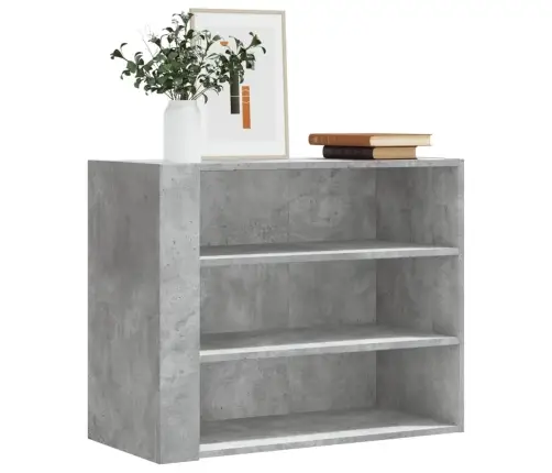 Sienas Skapītis, Betona Pelēks, 75X35X60 Cm, Inženierijas Koks Vidaxl