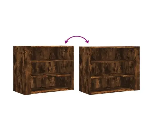 Sieninė Spintelė, Dūminio Ąžuolo, 75X35X60cm Apdirbta Mediena