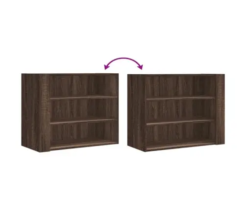 Sienas Skapītis, Brūna Ozola, 75X35X60 Cm, Inženierijas Koks Vidaxl