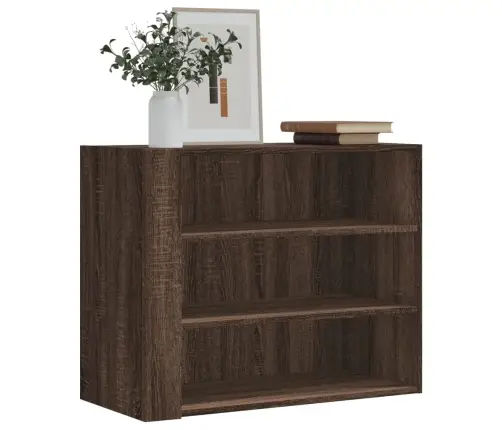 Sienas Skapītis, Brūna Ozola, 75X35X60 Cm, Inženierijas Koks Vidaxl