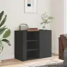Sienas Skapītis, Melns, 75X35X60 Cm, Inženierijas Koks Vidaxl