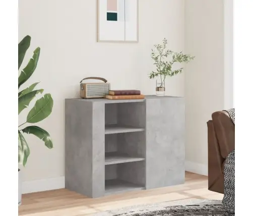 Sieninė Spintelė, Betono Pilka, 75X35X60cm Apdirbta Mediena