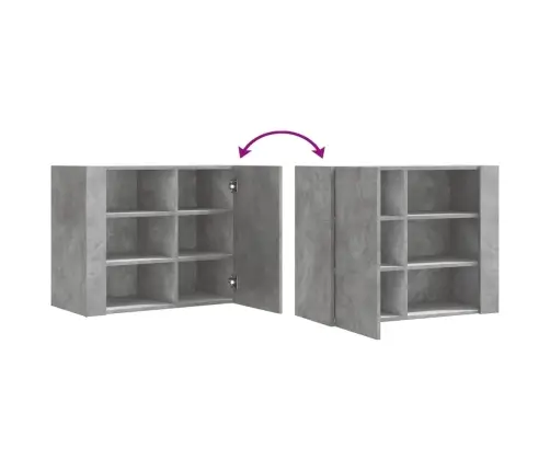 Sieninė Spintelė, Betono Pilka, 75X35X60cm Apdirbta Mediena