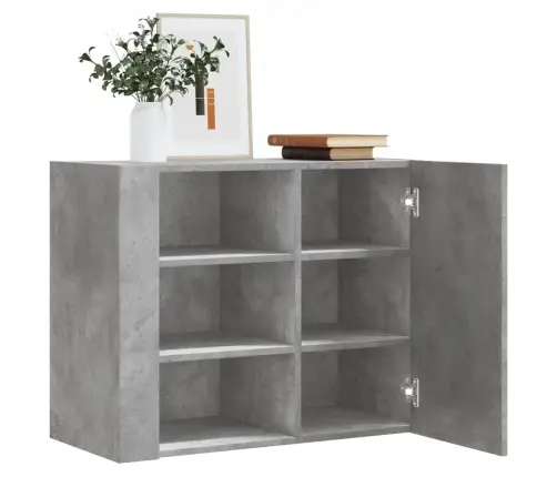 Sieninė Spintelė, Betono Pilka, 75X35X60cm Apdirbta Mediena