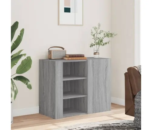 Sienas Skapītis, Pelēka Ozola, 75X35X60 Cm, Inženierijas Koks Vidaxl