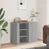 Sienas Skapītis, Pelēka Ozola, 75X35X60 Cm, Inženierijas Koks Vidaxl