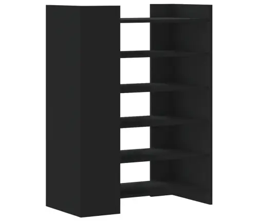 Jalatsikapp, Must, 74,5 X 37,5 X 100 cm Tehispuit