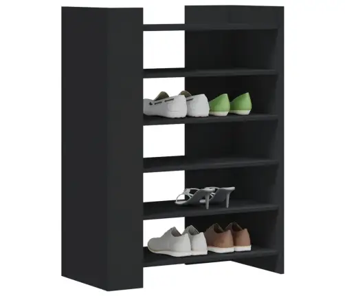 Jalatsikapp, Must, 74,5 X 37,5 X 100 cm Tehispuit