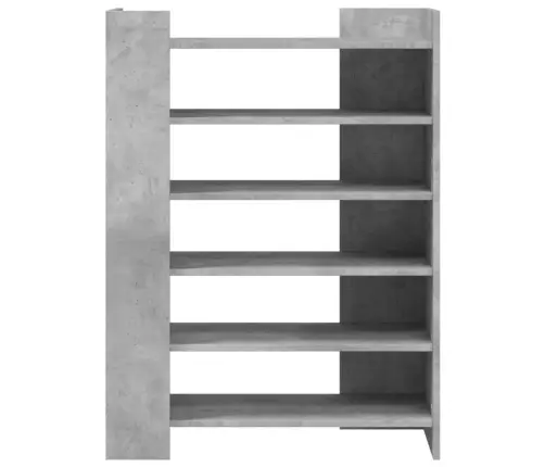 Apavu Skapītis Betona Pelēks 74,5X37,5X100Cm Inženierijas Koks Vidaxl