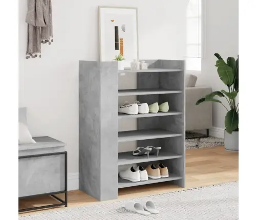 Apavu Skapītis Betona Pelēks 74,5X37,5X100Cm Inženierijas Koks Vidaxl