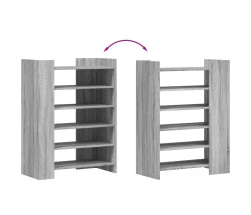 Apavu Skapītis Pelēka Ozola 74,5X37,5X100Cm Inženierijas Koks Vidaxl