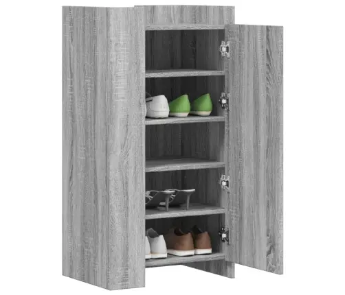 Apavu Skapītis, Pelēka Ozola, 52X37,5X100 Cm, Inženierijas Koks Vidaxl