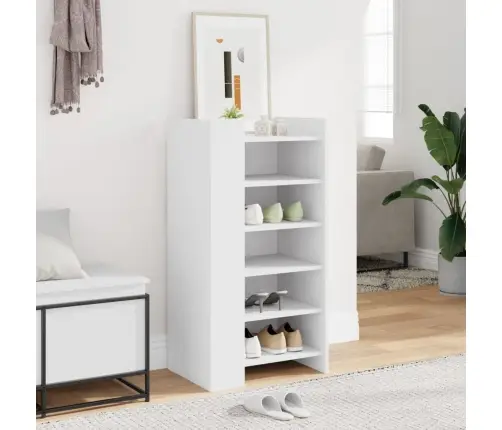 Apavu Skapītis, Balts, 52X37,5X100 Cm, Inženierijas Koks Vidaxl