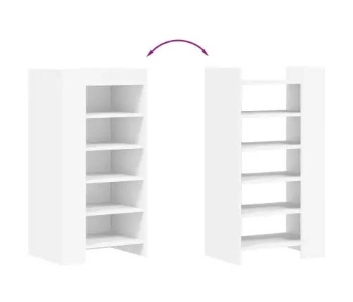 Apavu Skapītis, Balts, 52X37,5X100 Cm, Inženierijas Koks Vidaxl