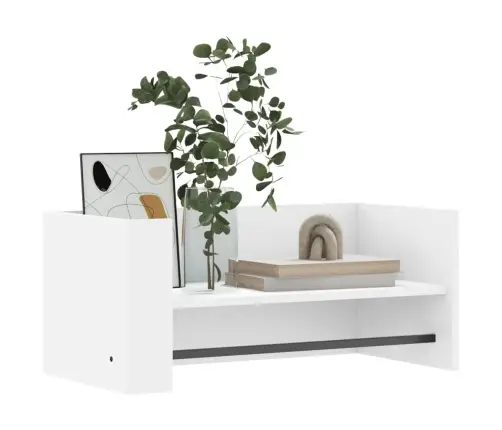 Sienas Plaukts, Balts, 70,5X35X30,5 Cm, Inženierijas Koks Vidaxl