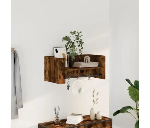 Sienas Plaukts, Ozola Krāsa, 70,5X35X30,5 Cm, Inženierijas Koks Vidaxl