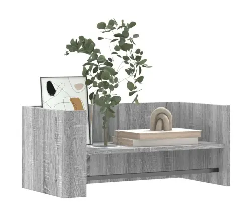 Sienas Plaukts, Pelēcīgs, 70,5X35X30,5 Cm, Inženierijas Koks Vidaxl