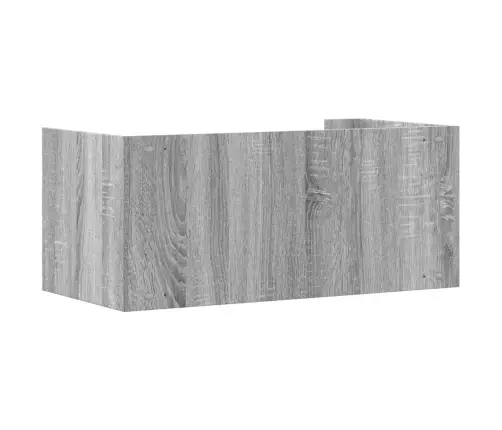 Sienas Plaukts, Pelēcīgs, 70,5X35X30,5 Cm, Inženierijas Koks Vidaxl