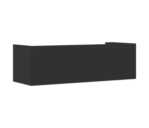 Seinariiul, Must, 100X35X30,5 cm Tehispuit