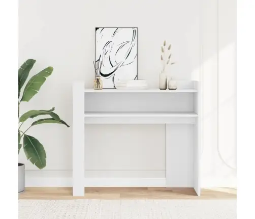 Konsoollaud, Valge, 100 X 35 X 90 cm Tehispuit