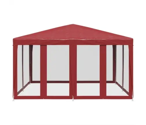 Peotelk 8 Võrgust Külgseinaga, Punane, 4X4 M Hdpe