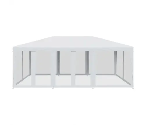 Svinību Telts, Ar 10 Sieta Sienām, 6X4 M, Balta, Hdpe Vidaxl