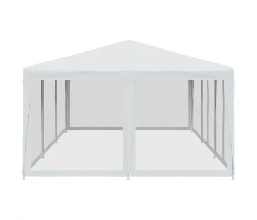 Svinību Telts, Ar 10 Sieta Sienām, 6X4 M, Balta, Hdpe Vidaxl