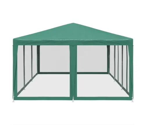 Proginė Palapinė Su 10 Tinklinėmis Sienomis, Žalia, 6X4M, Hdpe