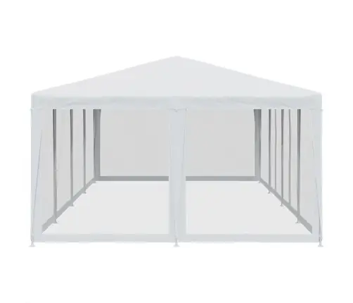 Svinību Telts, Ar 12 Sieta Sienām, 8X4 M, Balta, Hdpe Vidaxl