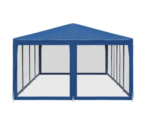 Svinību Telts, Ar 12 Sieta Sienām, 8X4 M, Zila, Hdpe Vidaxl