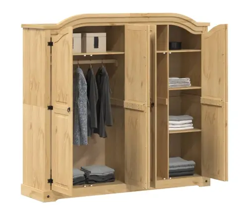 Skapis Corona, 194X52X186 Cm, Priedes Masīvkoks Vidaxl