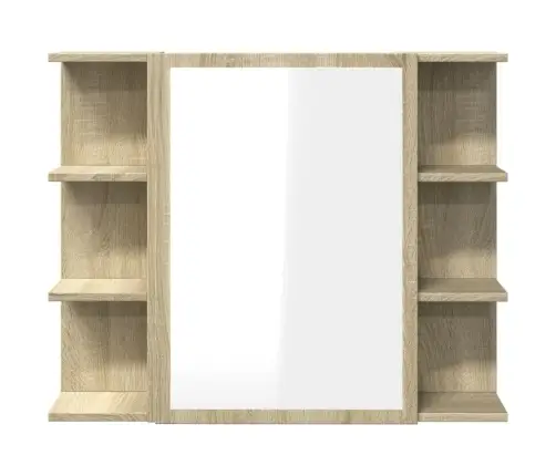 Vannasistabas Spoguļskapītis, Ozolkoka Krāsa, 80X20,5X64 Cm Vidaxl