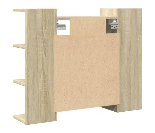 Vannasistabas Spoguļskapītis, Ozolkoka Krāsa, 80X20,5X64 Cm Vidaxl