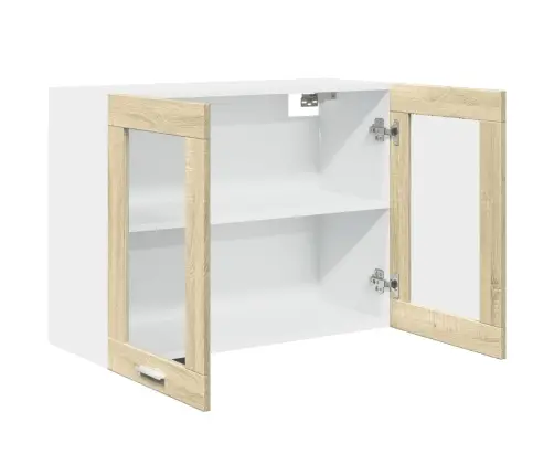 Pakabinama Stiklinė Spintelė,  “Lyon",  Ąžuolo Spalvos