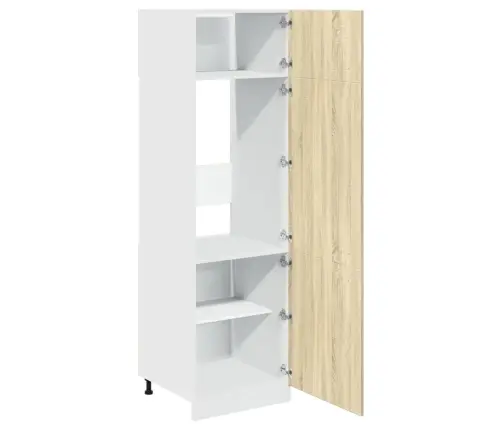 Šaldytuvo Spintelė,  “Lyon",  Sonoma Ąžuolo Spalvos,  60X57X207Cm