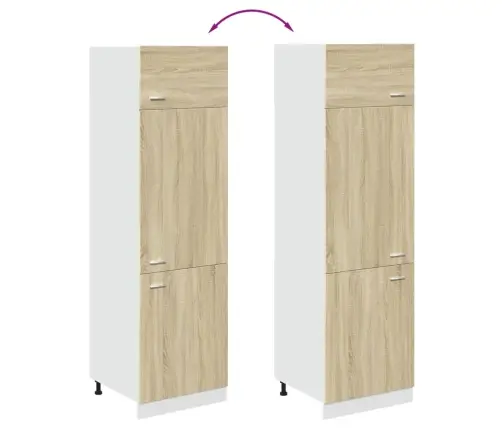 Šaldytuvo Spintelė,  “Lyon",  Sonoma Ąžuolo Spalvos,  60X57X207Cm