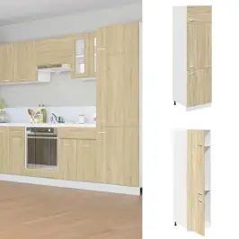 Ledusskapja Skapis, "Lyon", Ozolkoka Krāsā, 60X57X207 Cm Vidaxl