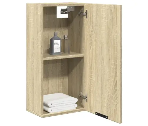 Vannasistabas Sienas Skapītis, Ozolkoka Krāsa, 32X20X67 Cm Vidaxl