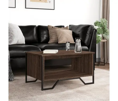 Kafijas Galdiņš, Brūna Ozolkoka, 75X51X40 Cm, Inženierijas Koks Vidaxl