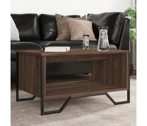 Kafijas Galdiņš, Brūna Ozolkoka, 75X51X40 Cm, Inženierijas Koks Vidaxl