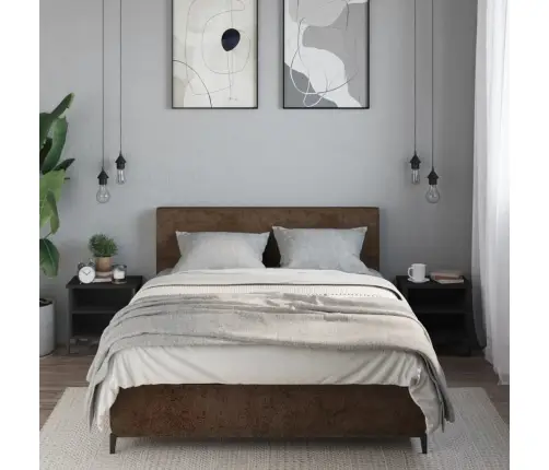 Öökapp 2 Tk, Must, 40 X 30 X 40 cm Tehispuit