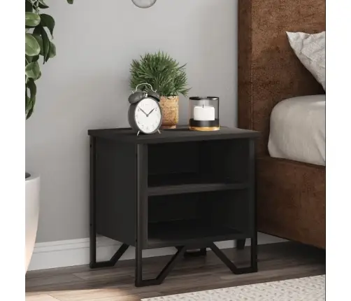 Öökapp 2 Tk, Must, 40 X 30 X 40 cm Tehispuit