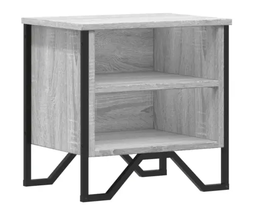 Naktinė Spintelė, Pilka Ąžuolo, 40X30X40cm Apdirbta Mediena