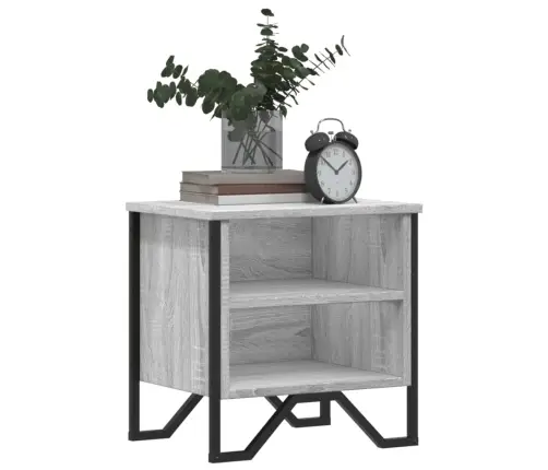 Naktinė Spintelė, Pilka Ąžuolo, 40X30X40cm Apdirbta Mediena