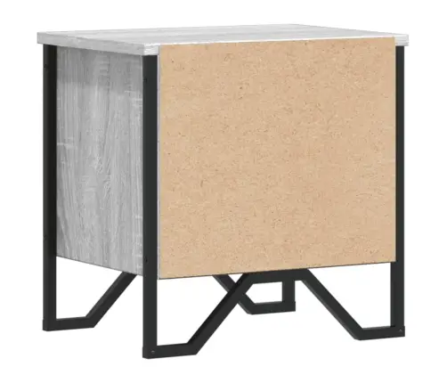 Naktinė Spintelė, Pilka Ąžuolo, 40X30X40cm Apdirbta Mediena