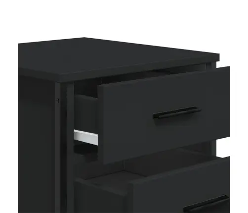 Naktsgaldiņš, Melns, 40X41X40 Cm, Inženierijas Koks Vidaxl