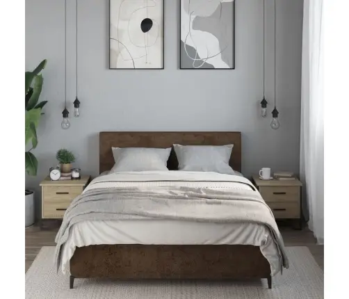 Naktsskapīši, 2 Gab., Ozolkoka, 40X41X40 Cm, Inženierijas Koks Vidaxl